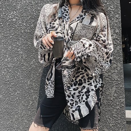 Animal Pattern ロングシャツ
