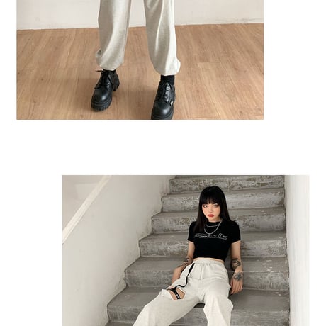 Patch-work Cut out Pants