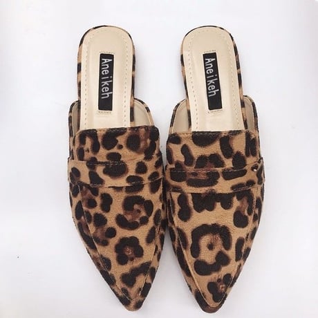 Leopard フラットシューズ