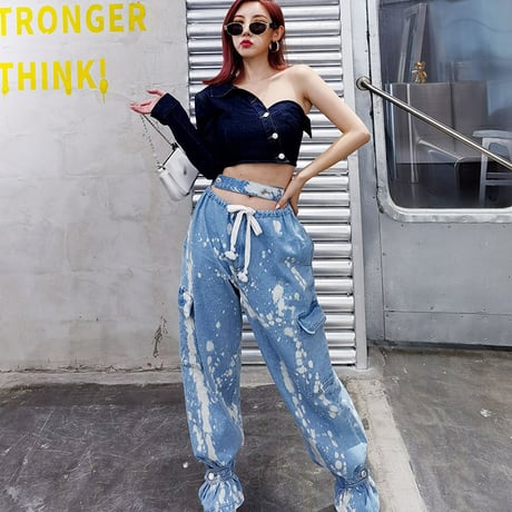 Painted Denim Pants