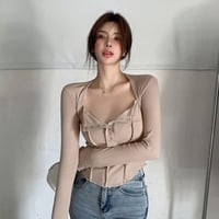 5色 ボタンダウン sexy Top