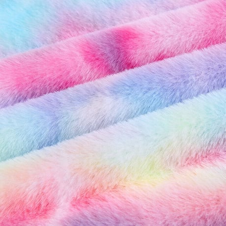 Rainbow Faux Fur Jacket