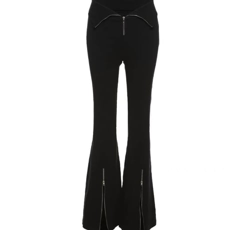 Zipper cut out Sexy Pants