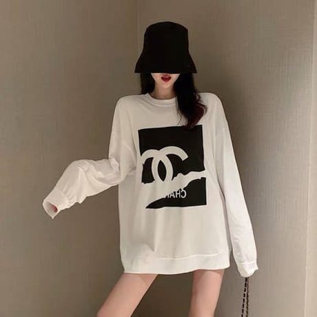 2色 UNISEX Front Print Top 男女兼用
