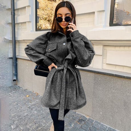 3色 Stylish Trench Coat