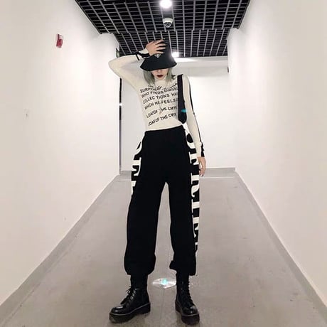 2色 Big Letter カジュアルパンツ