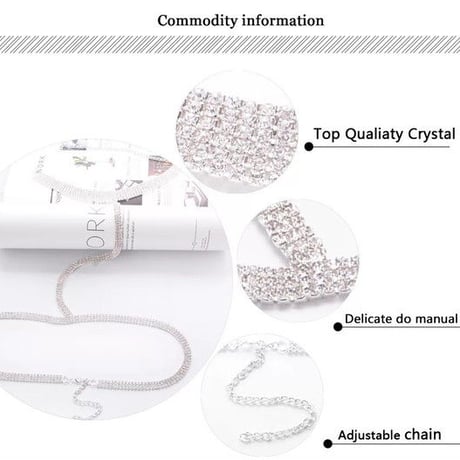 2色 ラインストーン Body Jewelry