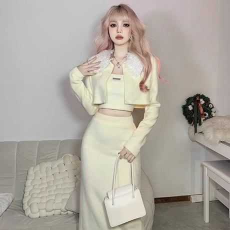 2色 Fluffy two-piece 上下セット