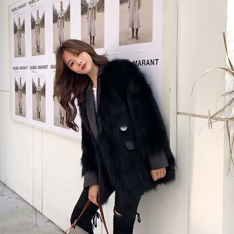 3色 FAUX FUR ブレザージャケット