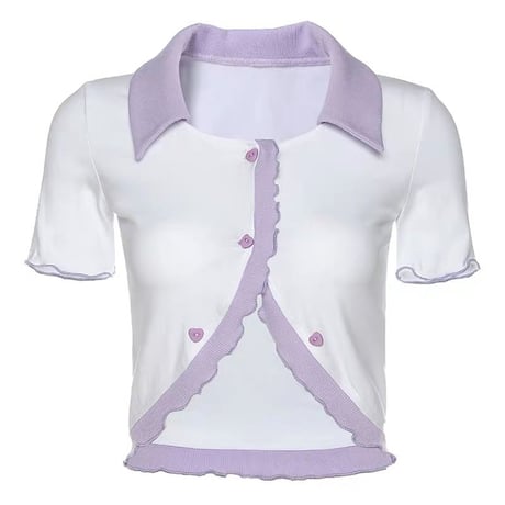 Collared ボタンダウン Top