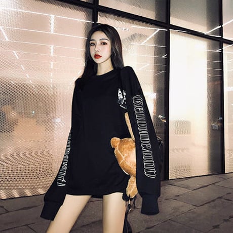UNISEX Side Print Long Top スエット男女兼用