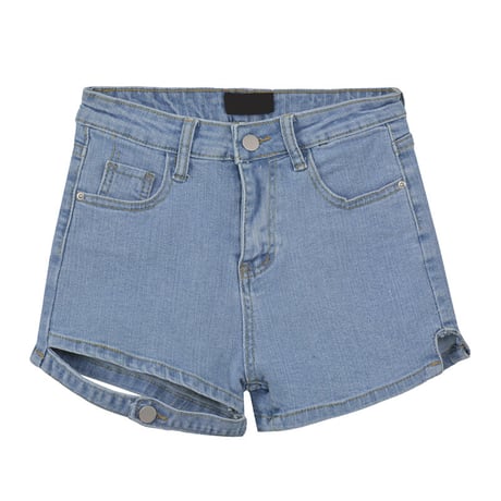 Cut out Denim Short Pants