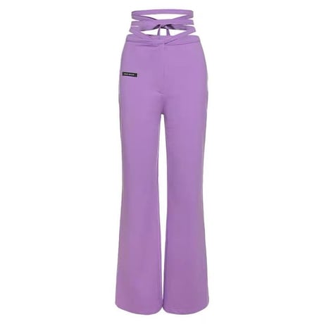 Lace Up Purple パンツ