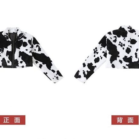 Cow Print Fur jakcet