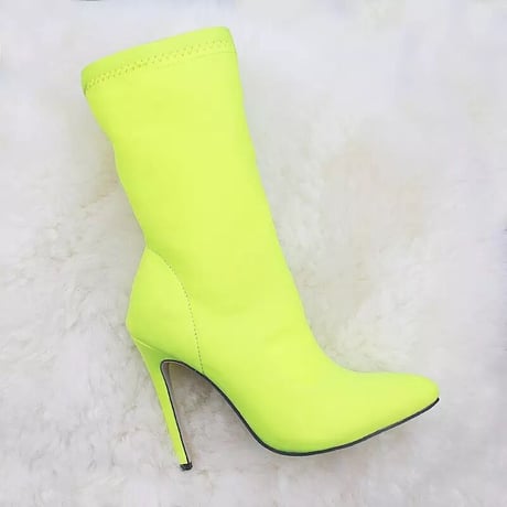 ショートブーツ Neon Yellow