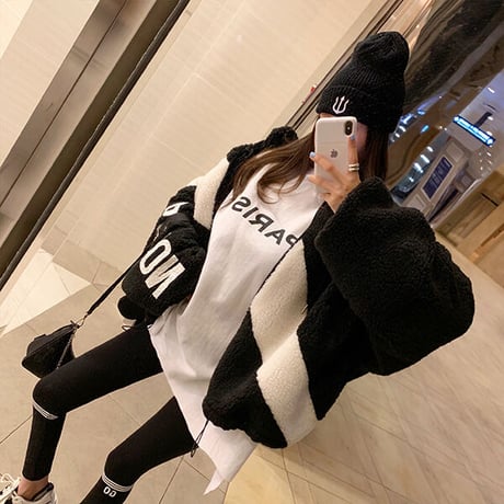 2色 Fluffy Zipper Jacket