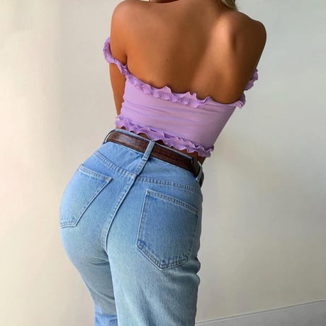 オフショルダー ミニフリル Top