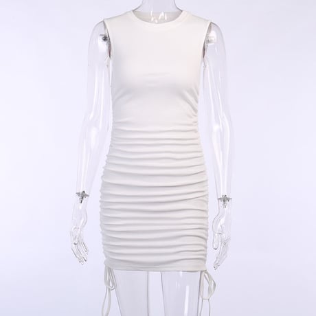 5色 Side-Gather Dress One-Piece