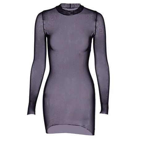 シースルー Mesh ワンピース ドレス