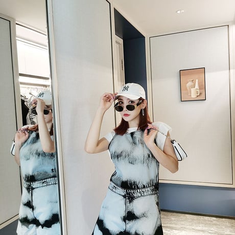 Tie-Dye Denim All-in-One サロペット