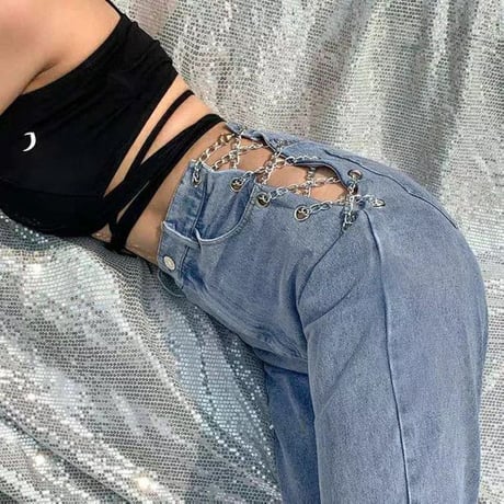 Chain Up  デニムパンツ