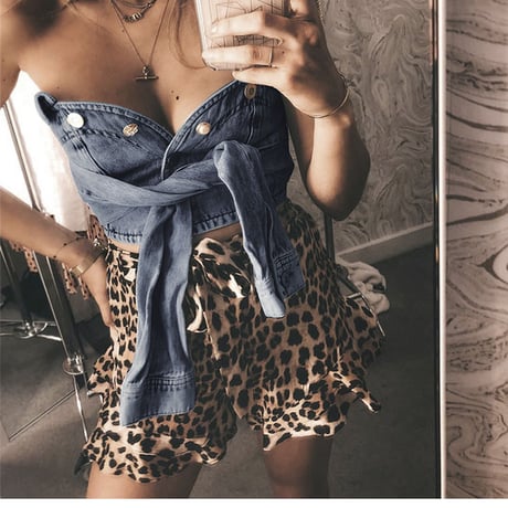 変形 Denim ビスチェ Top