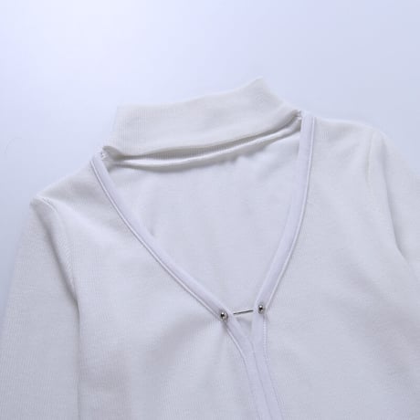 2色 チョーカーネック Top