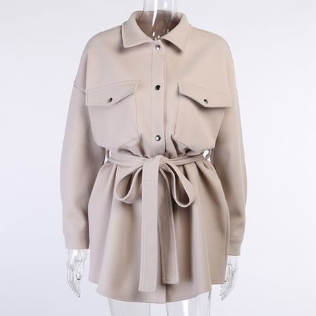 3色 Stylish Trench Coat