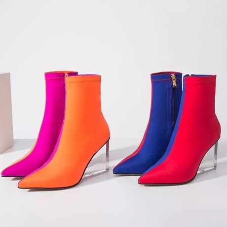 2色 Stylish Two-tone ブーツ