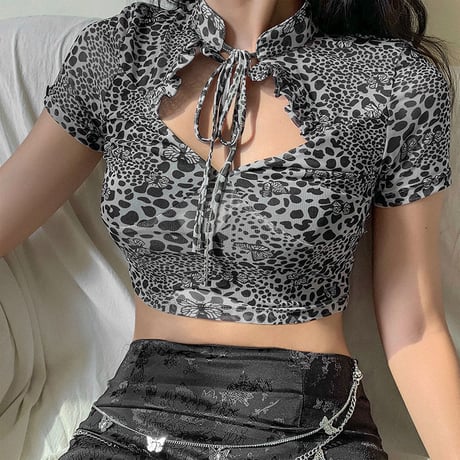 2WAY Leopard Cut Top
