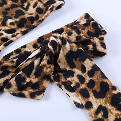 Half shoulder  Leopard Cut Top