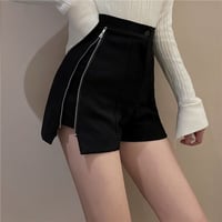 Side Zipper Short Pants