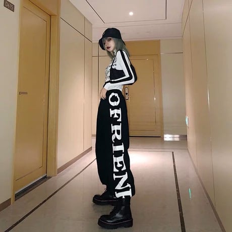2色 Big Letter カジュアルパンツ