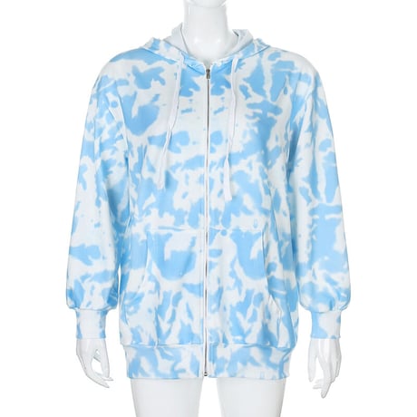 2色 Tie-Dye Zip up Hoodie パーカー