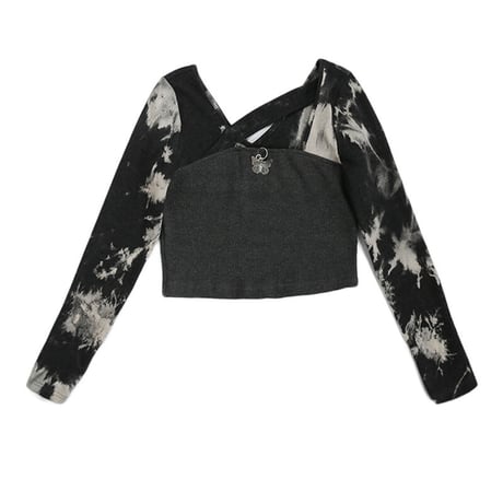 Butterfly アシンメトリー タイダイ Top