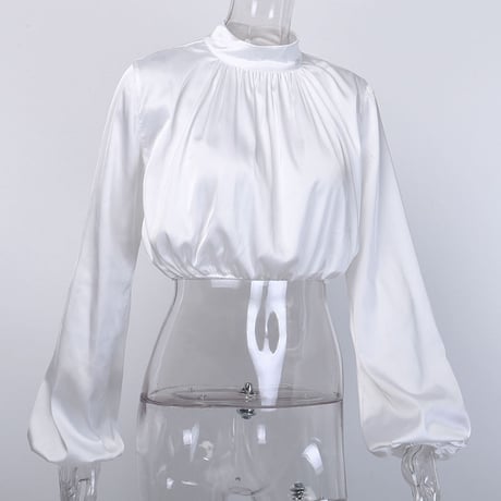 2色 Balloon High-Neck Top