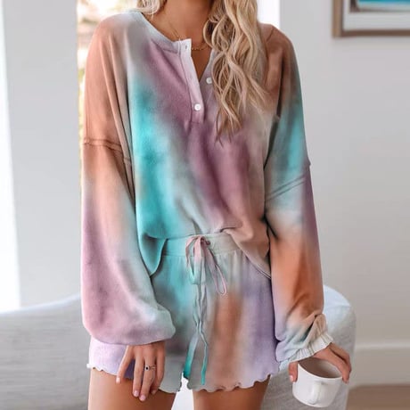 5色 Tie-Dye ルームウェア 上下セット