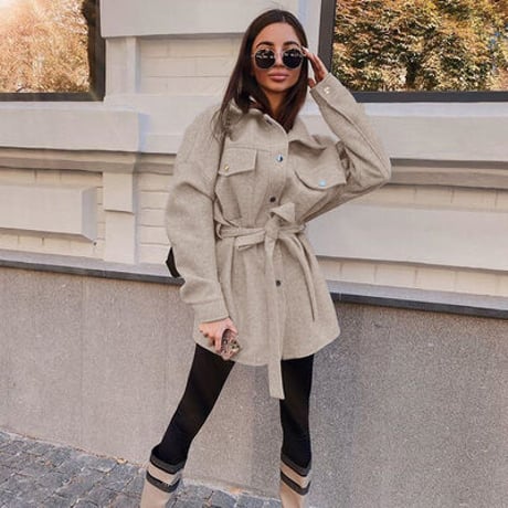 3色 Stylish Trench Coat
