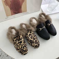 2色 Faux Fur フラットシューズ