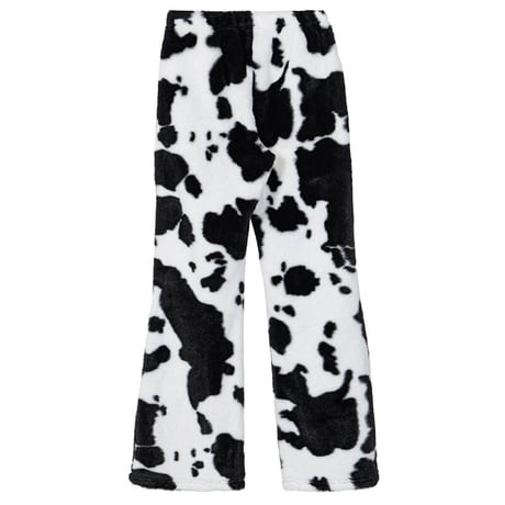 Cow Print Fluffy Pants