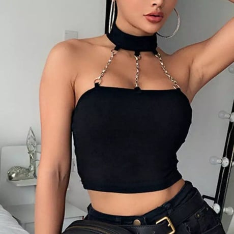 チェーンホルター Sexy トップス