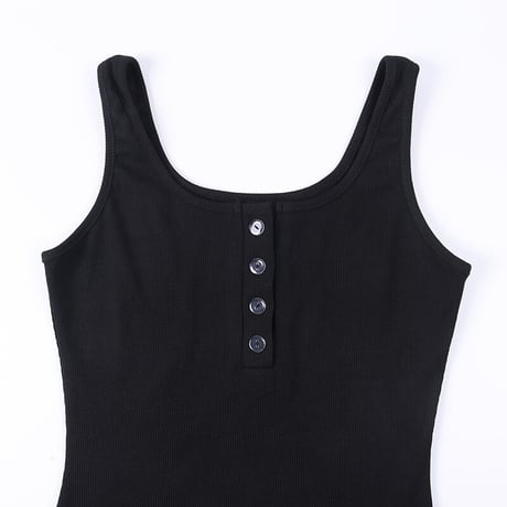4色 Deep V Dress One-piece