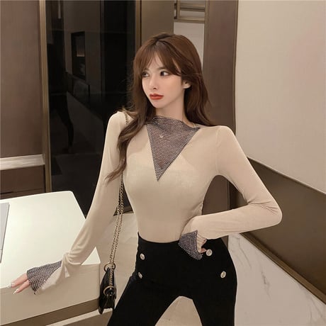 3色 カッティング ラインストーン Top