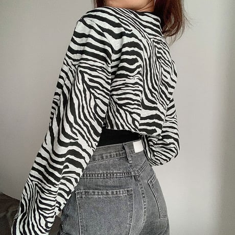 2色 Cute & Psycho Zebra Top sets