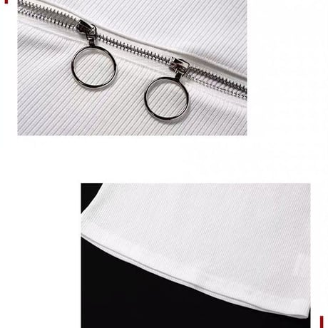 Cut out Zipper Top