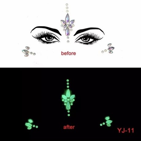 12種類 発光 フェイスシール