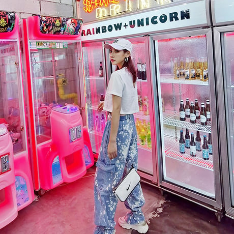 Painted Denim Pants