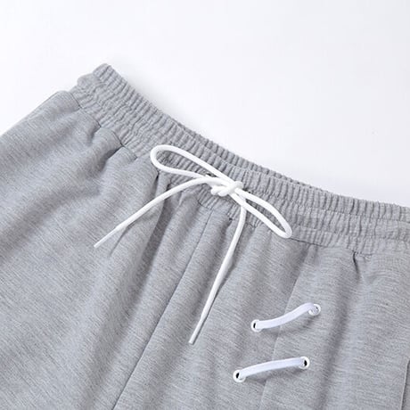 2色 Lace up cut パンツ