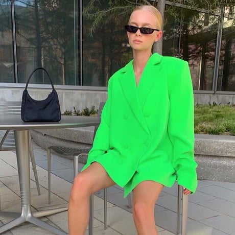 Lime ロングブレザー ジャケット