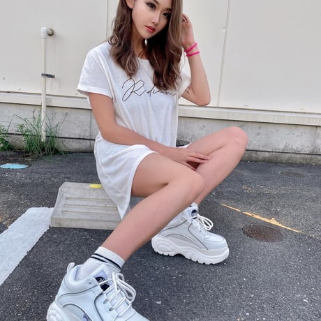 White Reflective プラットフォームシューズ